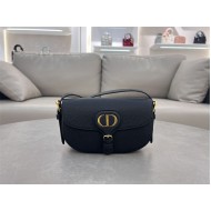 Dior BOBBY EAST-WEST BAG Grained Calfskin Black High