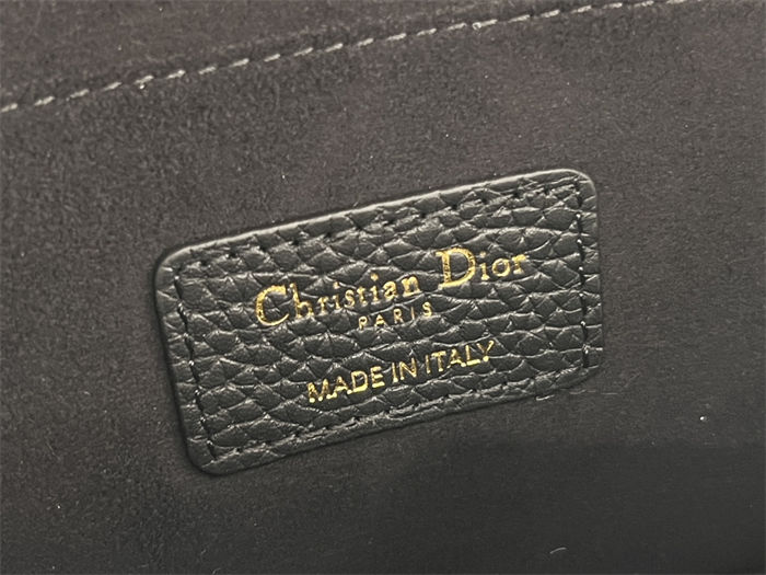 Dior BOBBY EAST-WEST BAG Grained Calfskin Black High