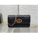 Dior MISS CARO POUCH WITH CHAIN Macrocannage Lambskin High