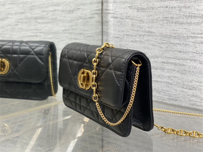 Dior MISS CARO POUCH WITH CHAIN Macrocannage Lambskin High