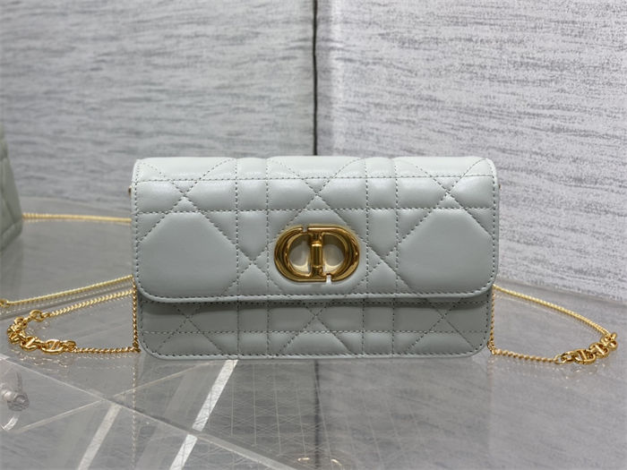 Dior MISS CARO POUCH WITH CHAIN Macrocannage Lambskin High