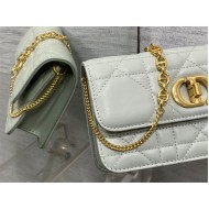 Dior MISS CARO POUCH WITH CHAIN Macrocannage Lambskin High