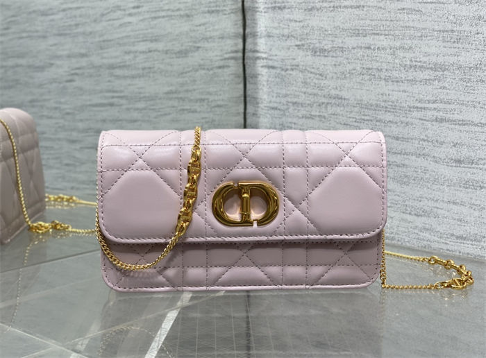 Dior MISS CARO POUCH WITH CHAIN Macrocannage Lambskin High