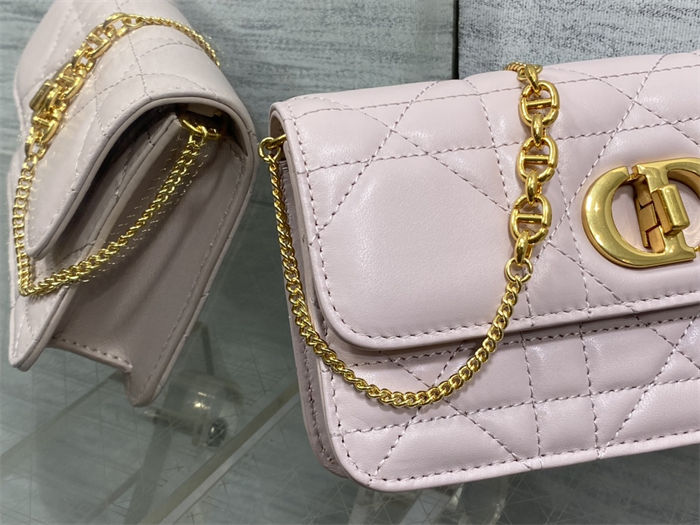 Dior MISS CARO POUCH WITH CHAIN Macrocannage Lambskin High