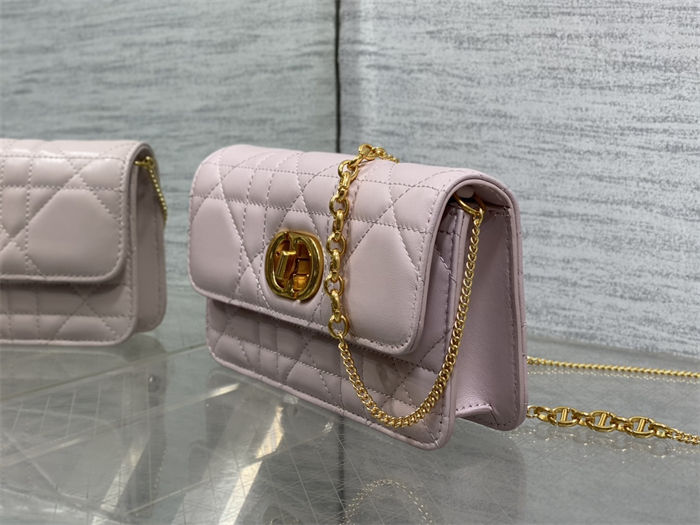 Dior MISS CARO POUCH WITH CHAIN Macrocannage Lambskin High