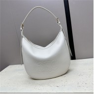 HELOISE CUIR TRIOMPHE BAG IN SUPPLE CALFSKIN White High