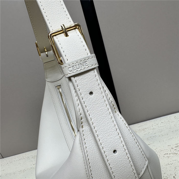 HELOISE CUIR TRIOMPHE BAG IN SUPPLE CALFSKIN White High