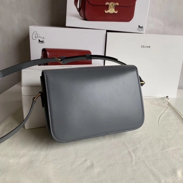 Celine Triomphe Medium Bag Calfskin Grey High