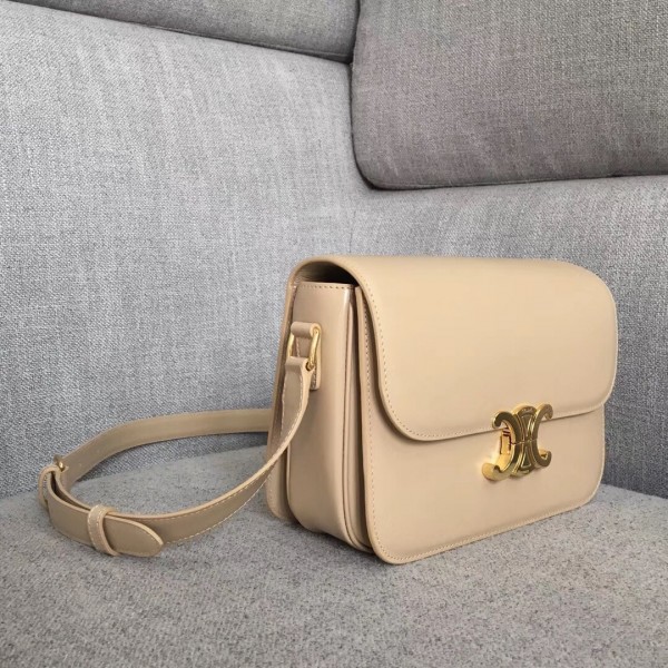 Celine Triomphe Medium Bag Calfskin Nude High