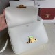 Celine Triomphe Medium Bag Calfskin White High