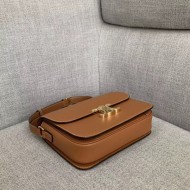 Celine Triomphe Medium Bag Calfskin Tan Natural High