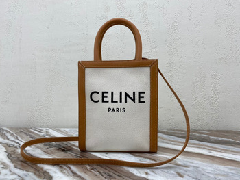 Mini Vertical Cabas Celine In Textile With Celine And Calfskin High