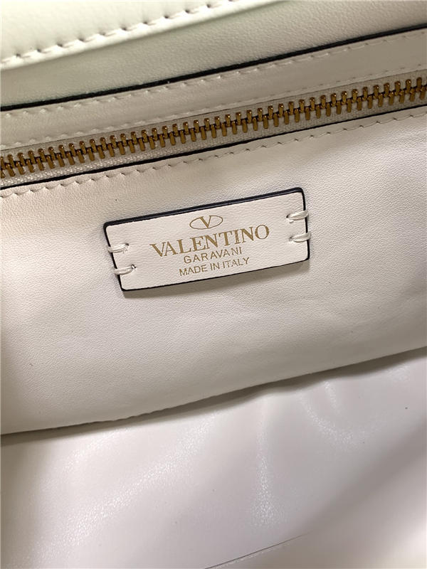 Valentino GARAVANI ROMAN STUD NAPPA CHAIN BAG White High