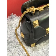 Valentino GARAVANI Small ROMAN STUD NAPPA CHAIN BAG Black High