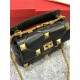 Valentino GARAVANI Small ROMAN STUD NAPPA CHAIN BAG Black High