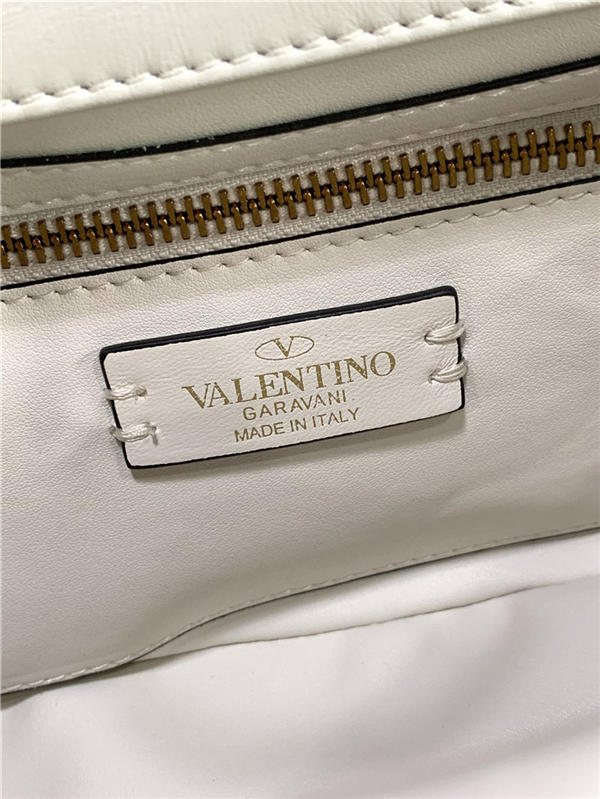 Valentino GARAVANI Small ROMAN STUD NAPPA CHAIN BAG White High