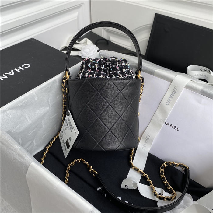 Chanel Small Drawstring Bag Black High