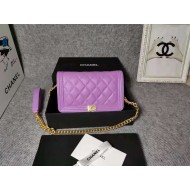 BOY Chanel WALLET ON CHAIN Grained Calfskin & Gold-Tone Metal High