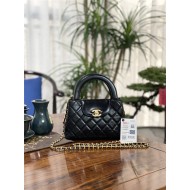 Chanel MINI SHOPPING BAG AS4416 Shiny Aged Calfskin & Gold-Tone Metal Black High