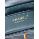 Chanel MINI SHOPPING BAG AS4416 Shiny Aged Calfskin & Gold-Tone Metal Grey Blue High