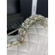 Chanel MINI FLAP BAG With Top Diamond Handle Lambskin & Gold-Tone Metal AS4140 White High