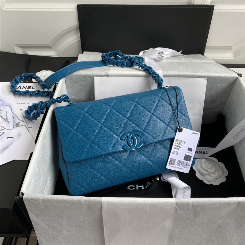 Chanel Flap Bag Blue High