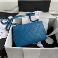 Chanel Flap Bag Blue High