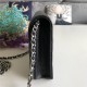 Classic Wallet on Chain A33814 Grained Calfskin Black Silver Metal B