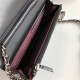 Classic Wallet on Chain A33814 Lambskin Black Silver Metal B