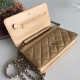 Classic Wallet on Chain A33814 Lambskin Beige Silver Metal B