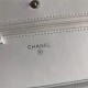 Classic Wallet on Chain A33814 Lambskin White Silver Metal B