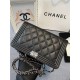 BOY Chanel WALLET ON CHAIN Grained Calfskin & Silver-Tone Metal Black High