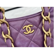 Chanel SMALL HOBO BAG AS4922 Shiny Lambskin & Gold Metal A