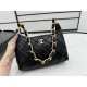 Chanel Hobo Handbag AS4912 Shiny Lambskin & Gold Metal A