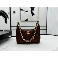 Chanel Hobo Handbag AS4912 Shiny Lambskin & Gold Metal A