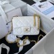 Chanel MINI FLAP BAG with Enamel buckle Lambskin & Gold-Tone Metal White A