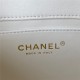 Chanel MINI FLAP BAG with Enamel buckle Lambskin & Gold-Tone Metal White A