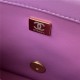 Chanel MINI FLAP BAG with Enamel buckle Lambskin & Gold-Tone Metal Purple A