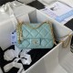 Chanel MINI FLAP BAG with Enamel buckle Lambskin & Gold-Tone Metal Green A