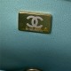 Chanel MINI FLAP BAG with Enamel buckle Lambskin & Gold-Tone Metal Green A