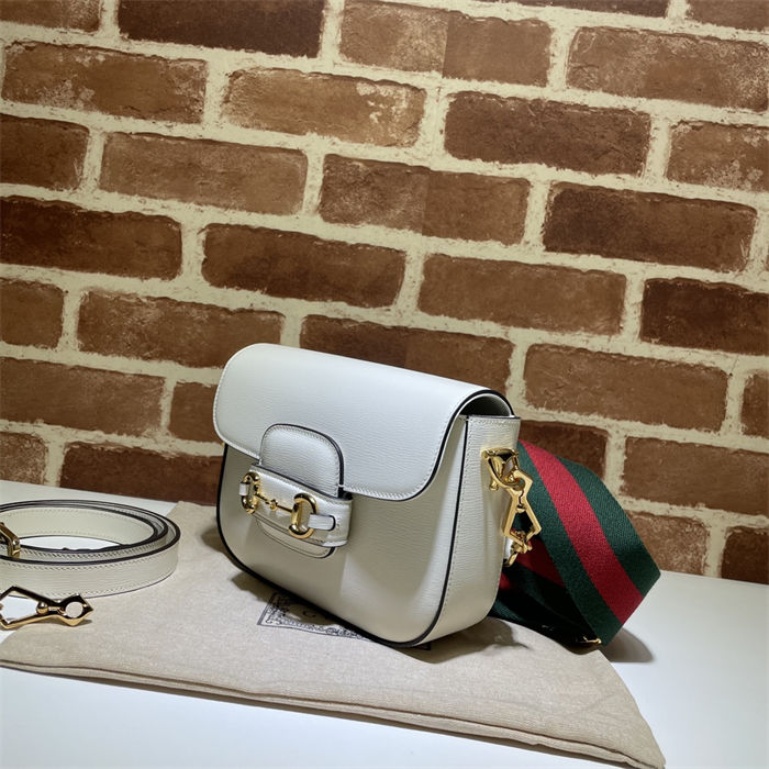 Gucci Horsebit 1955 mini bag 658574 Leather White High