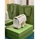 GG MARMONT MINI SHOULDER BAG 739682 Leather White high