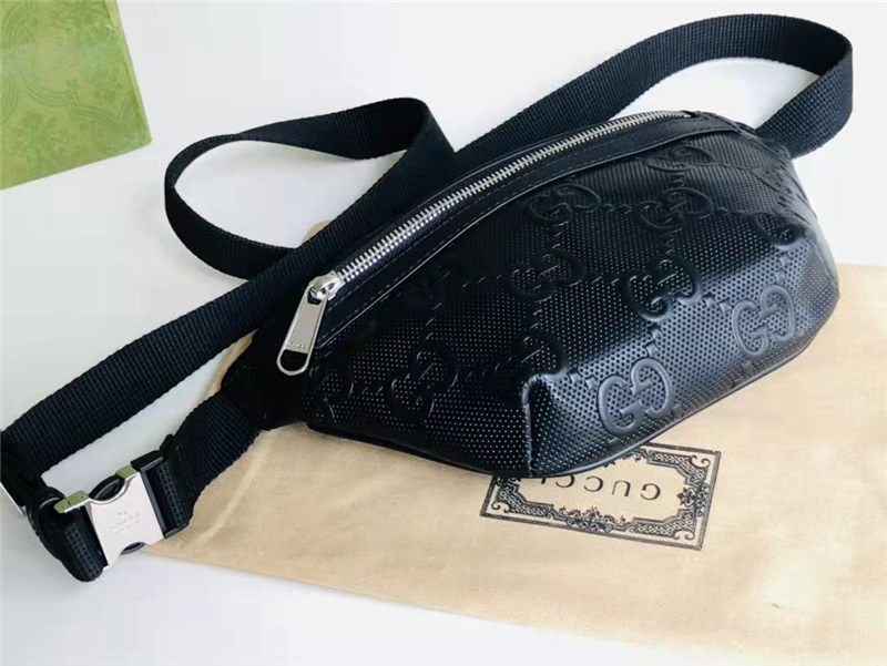 GG Embossed belt bag High