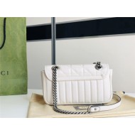 GG Marmont mini New matelassé shoulder bag 446744 White High