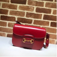 Gucci Horsebit 1955 shoulder bag 602204 Red leather high