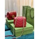 GG MARMONT MINI SHOULDER BAG 739682 Leather Red high