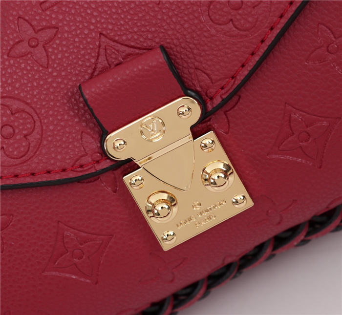 Louis Vuitton Pochette Metis Braided Monogram Empreinte Red