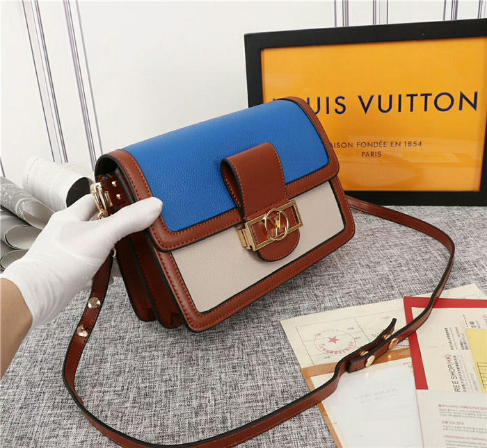 Louis Vuitton Dauphine MM Bag Blue/Beige