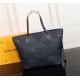 Louis Vuitton Neverfull MM Bag Navy Monogram Mid