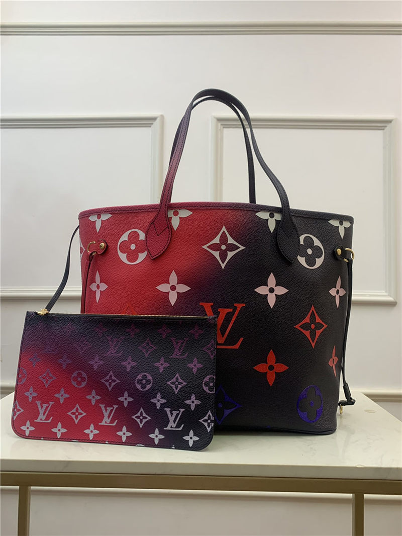 Louis Vuitton NEVERFULL MM Monogram coated canvas Midnight Fuchsia M20511 High